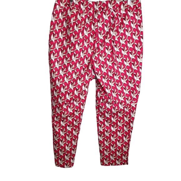 Lane Bryant Capri Floral Pink Cropped Pants Size 16 - Picture 4 of 7